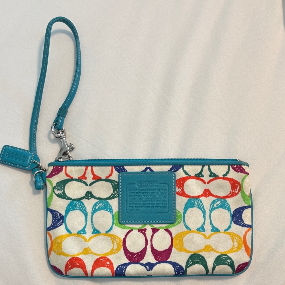 Coach Colorful Signature Wristlet